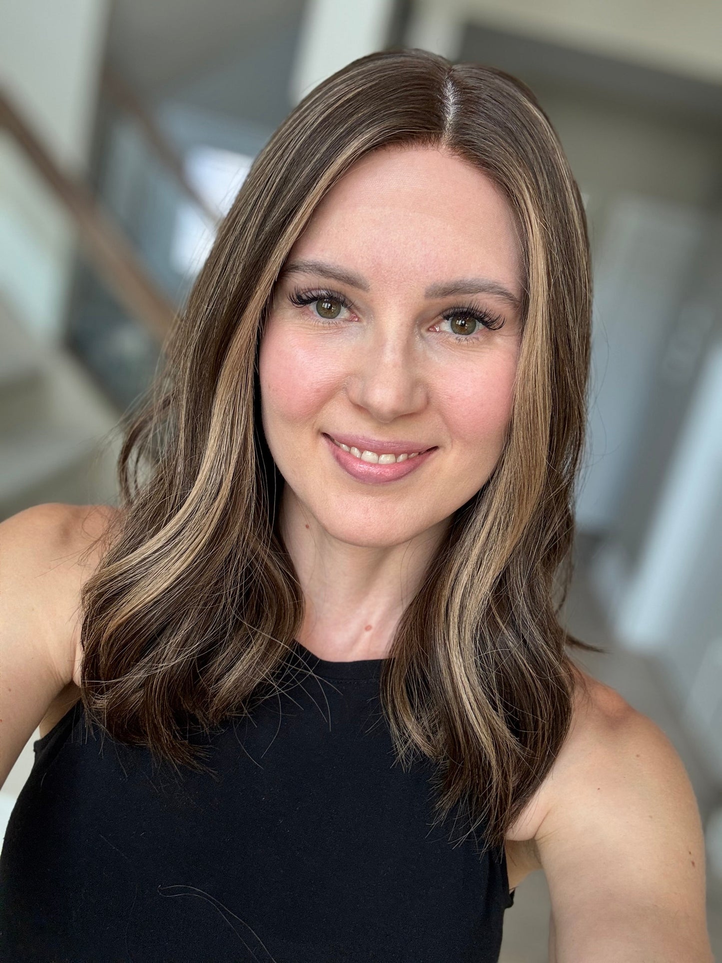 18" Mia LOB Comfort Cap Silk Top Wig (M) Alexwigs