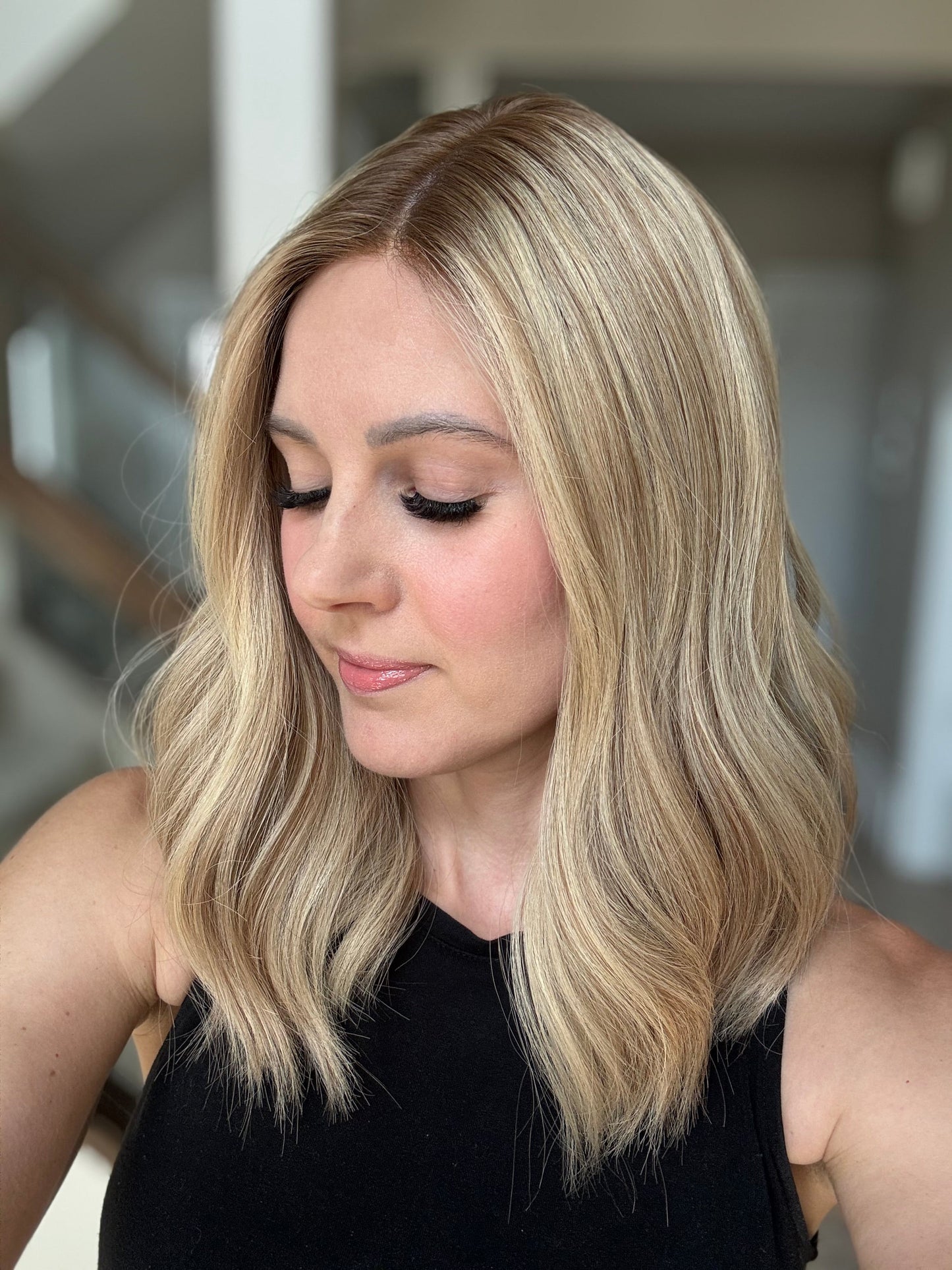 18" Cara LOB Comfort Cap Silk Top Wig (S) Alexwigs