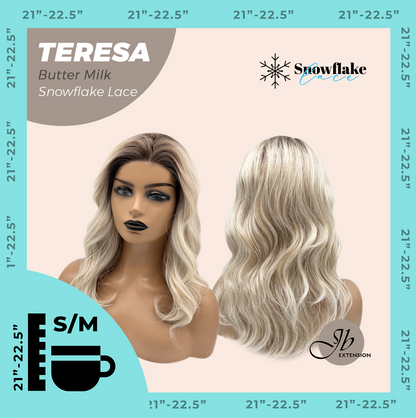 [PRE-ORDER] JBEXTENSION 18 Inches Butter Milk Pre-Cut Snowflake Lace Frontlace Glueless Wig TERESA BUTTER MILK【PERMATEASE】【BENDY EAR TABS】 Alexwigs