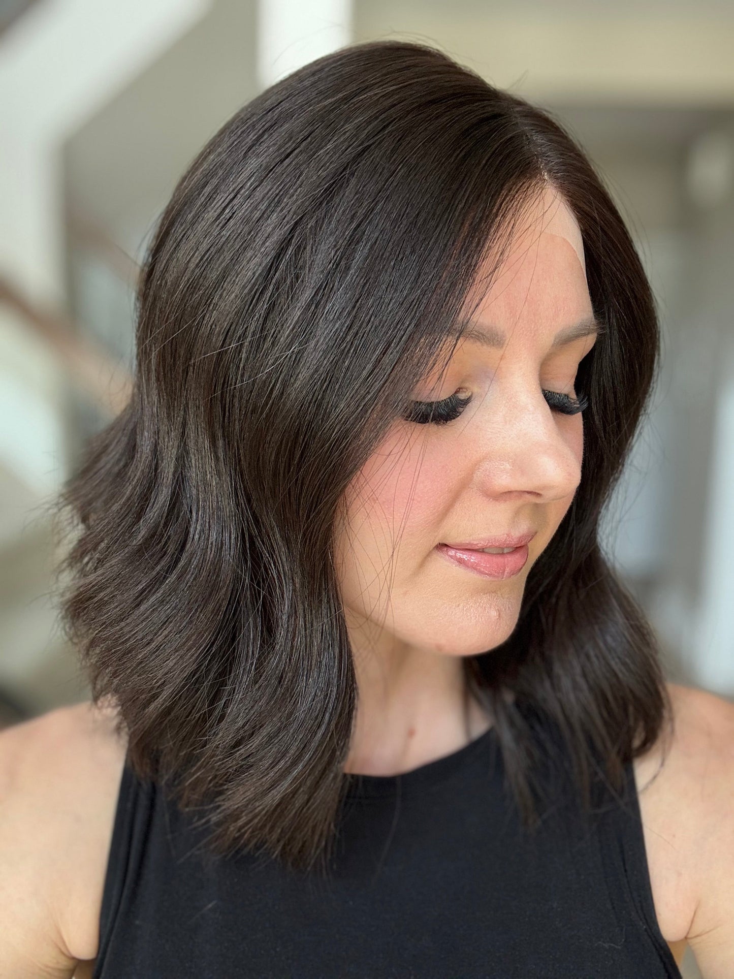 15" Natural Black Lace Top Wig (S) Alexwigs