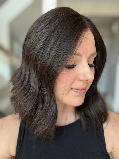 15" Natural Black Lace Top Wig (S) Alexwigs