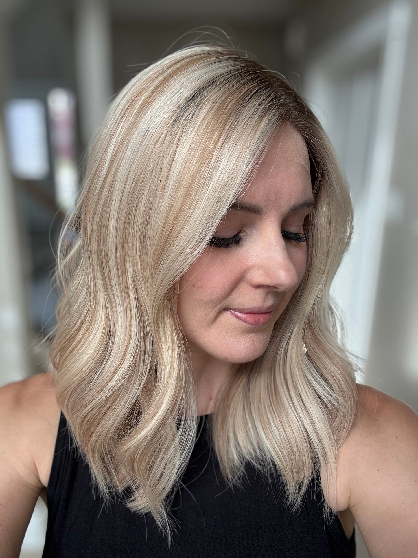 18" Katie LOB Comfort Cap Lace Top Wig (S) Alexwigs