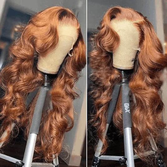 #30 Chestnut Brown Lace Front Wigs Body Wave Human Hair Fall Color Wigs For  Women Alexwigs