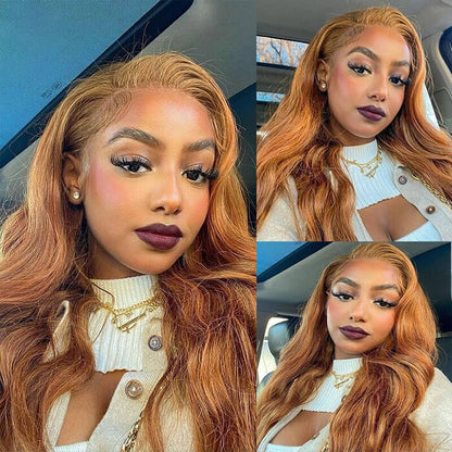 #30 Chestnut Brown Lace Front Wigs Body Wave Human Hair Fall Color Wigs For  Women Alexwigs