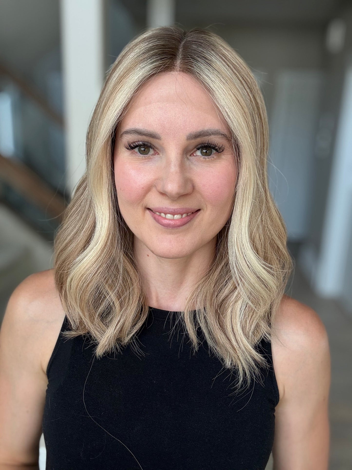 18" Olivia LOB Comfort Cap Lace Top Wig (S) (FINAL SALE) Alexwigs