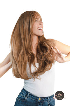 JBEXTENSION 24 Inches Blonde Curly Wig With Bangs LORAINE Alexwigs