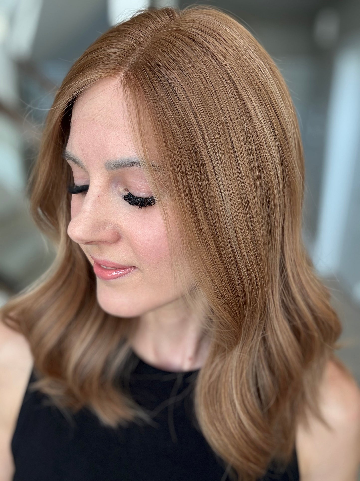 18" Monika LOB Comfort Cap Lace Top Wig (S) (FINAL SALE) Alexwigs