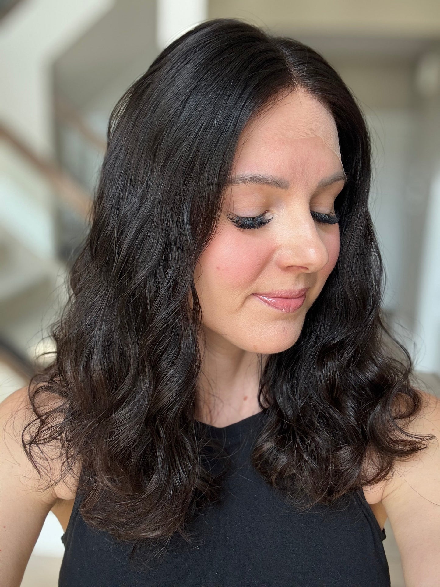 18" Zara Wavy Luxury Cap Lace Top Wig (XS) Alexwigs