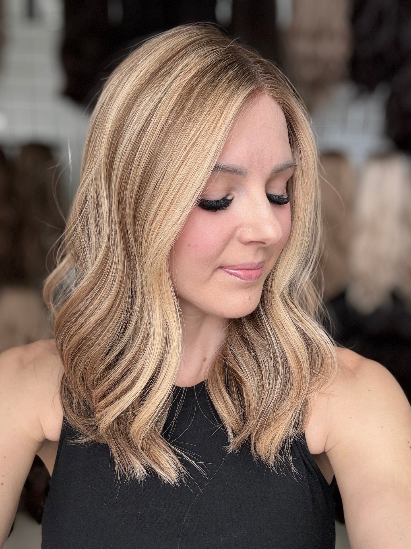 18" Anniston LOB Comfort Cap Lace Top Wig (S) Alexwigs