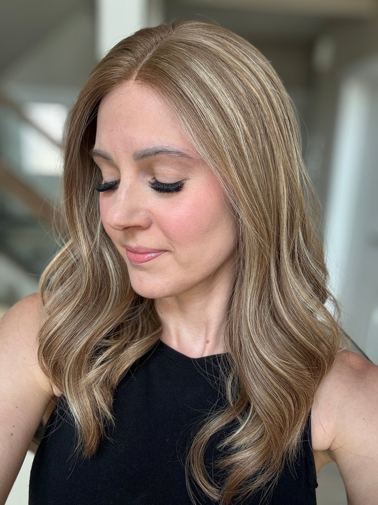 18" Janelle Luxury Cap Lace Top Wig (XS) Alexwigs