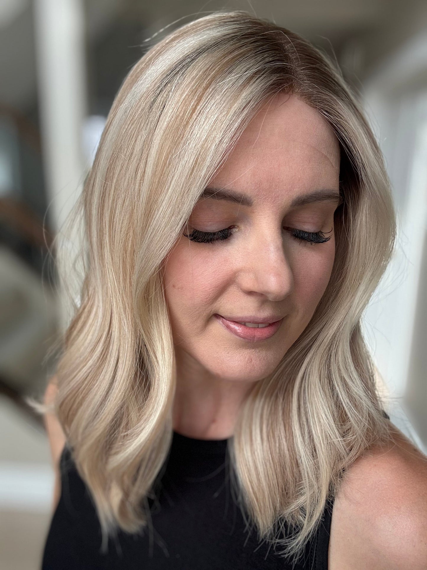 18" Katie LOB Comfort Cap Lace Top Wig (S) Alexwigs