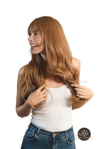 JBEXTENSION 24 Inches Blonde Curly Wig With Bangs LORAINE Alexwigs