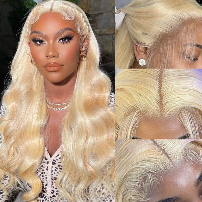#613 Blonde Body Wave Pull Go Drawstring 13x6 Full Lace Front Glueless Wig Alexwigs