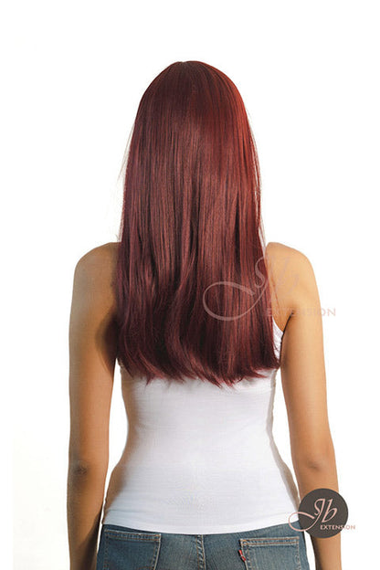 JBEXTENSION 22 Inches Straight Red Hime Cut Wig With Bangs ELENA Alexwigs