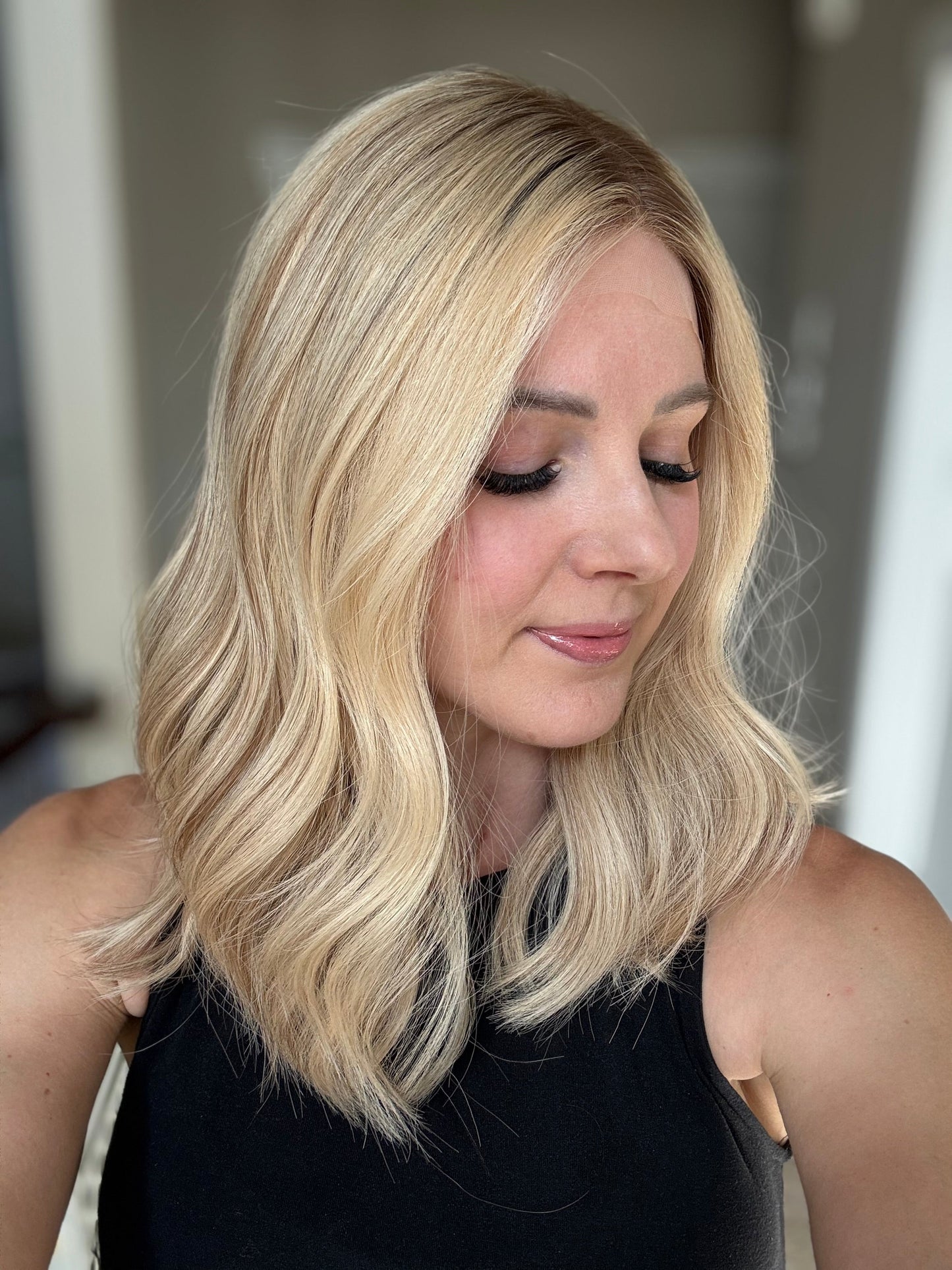 18" Cara LOB Comfort Cap Lace Top Wig (M) Alexwigs