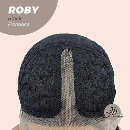 JBEXTENSION 22 Inches Jet Black Medium Length Women Frontlace Glueless Wig ROBY BLACK Alexwigs