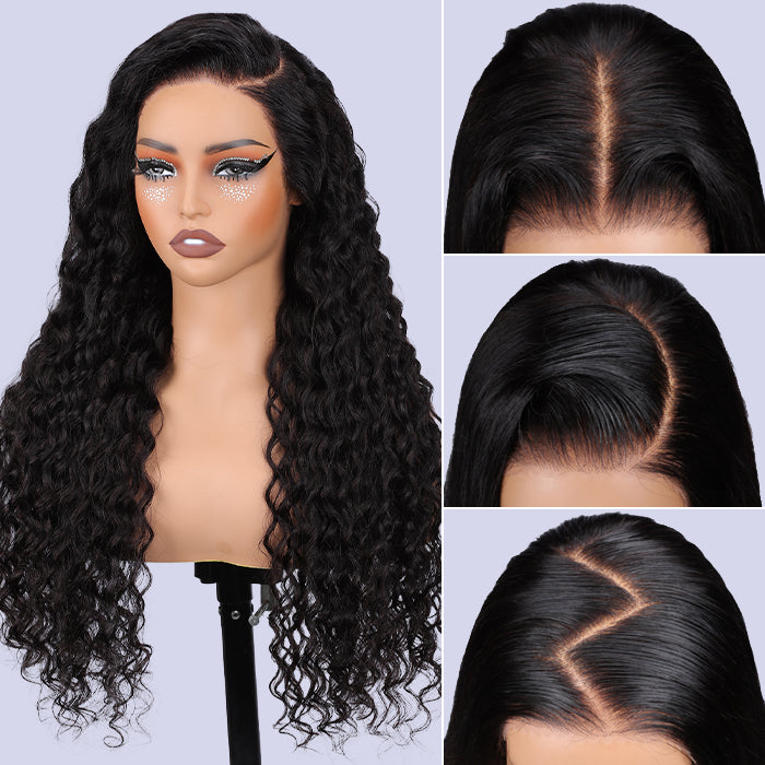 13x6 Pre-All Glueless Lace Frontal Wig Pre Cut Ear to Ear Lace Glueless Deep Wave Wigs Alexwigs