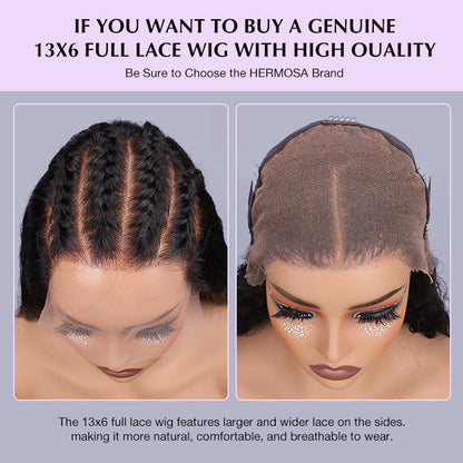 #33 Red Brown Auburn Colored Kinky Straight 13x6 HD Transparent Lace Frontal Wigs Alexwigs