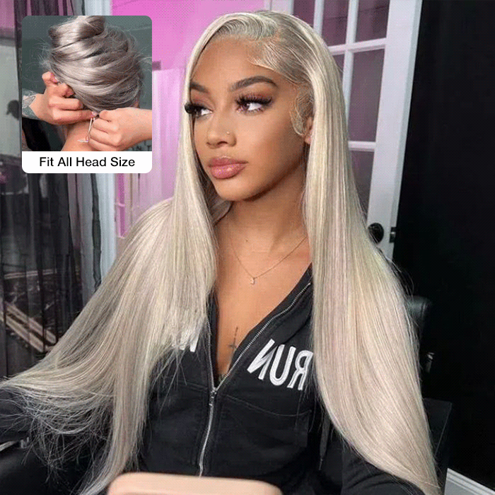 #P18/613 Highlight 13x6 Full Lace Frontal Straight Drawstring Wigs Pre Plucked HD Lace Human Hair Wigs Alexwigs