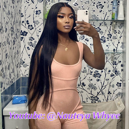 13x4 HD Lace Frontal Wigs Pre Plucked Glueless Straight Human Hair Wigs For Black Women Alexwigs