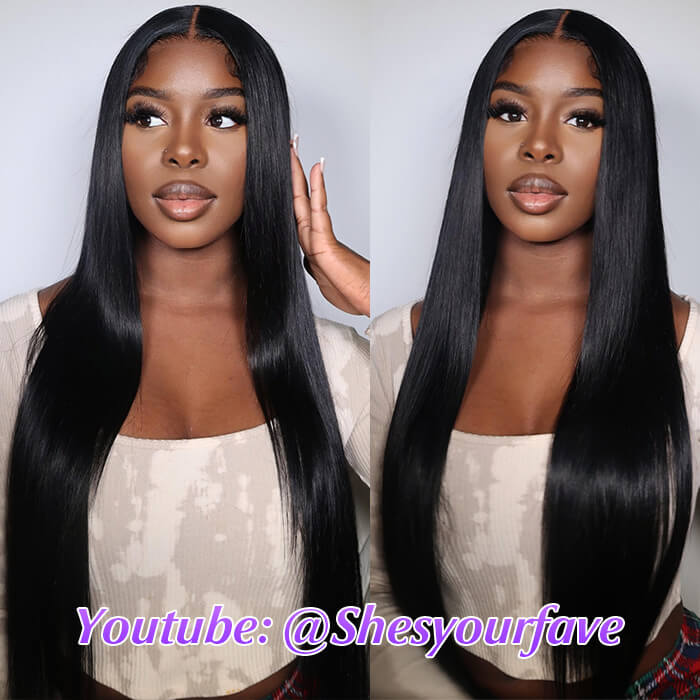 13x4 HD Lace Frontal Wigs Pre Plucked Glueless Straight Human Hair Wigs For Black Women Alexwigs