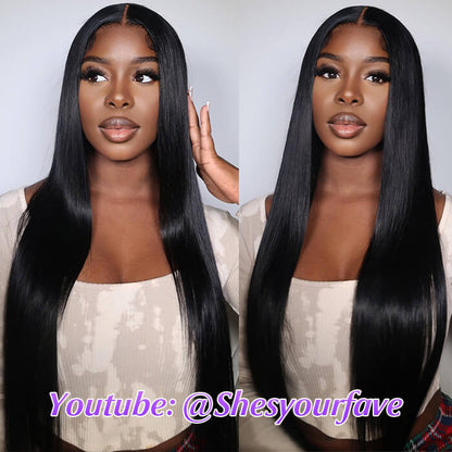 13x4 HD Lace Frontal Wigs Pre Plucked Glueless Straight Human Hair Wigs For Black Women Alexwigs