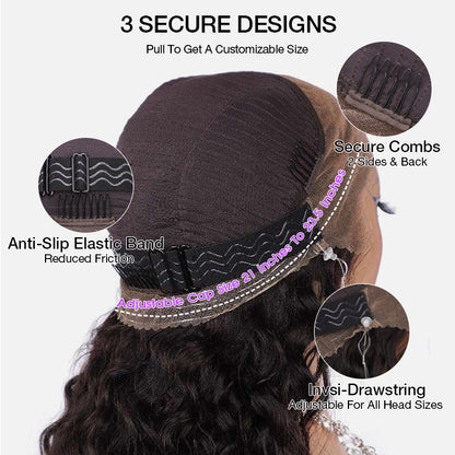 +$9.9 Get A Wig | Kinky Curly 360 Fit Wear Go Wigs Bleached Knots Glueless Human Hair Wigs With Invisi String Alexwigs