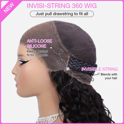 #33 Reddish Brown Color Invisible-Pull String 360 Lace Frontal Wigs Glueless HD Lace Human Hair Wigs Alexwigs