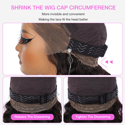 #33 Reddish Brown Color Invisible-Pull String 360 Lace Frontal Wigs Glueless HD Lace Human Hair Wigs Alexwigs