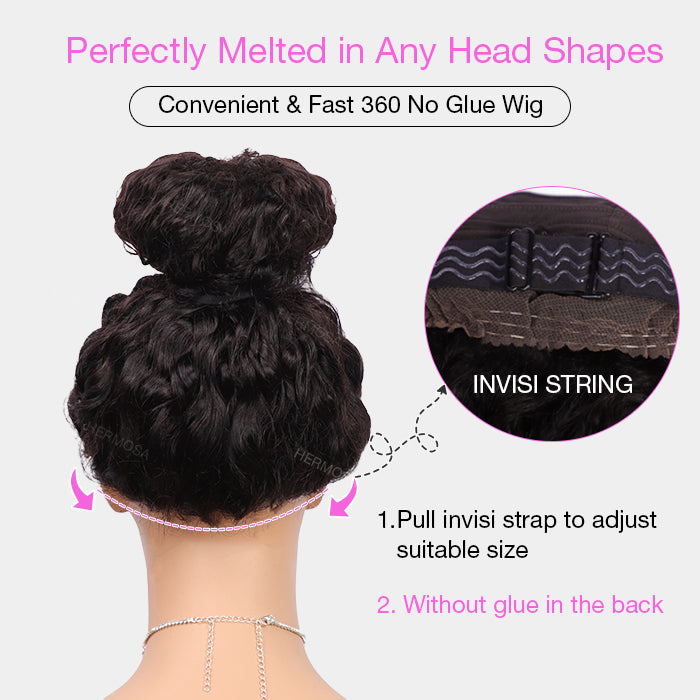 #33 Reddish Brown Color Invisible-Pull String 360 Lace Frontal Wigs Glueless HD Lace Human Hair Wigs Alexwigs