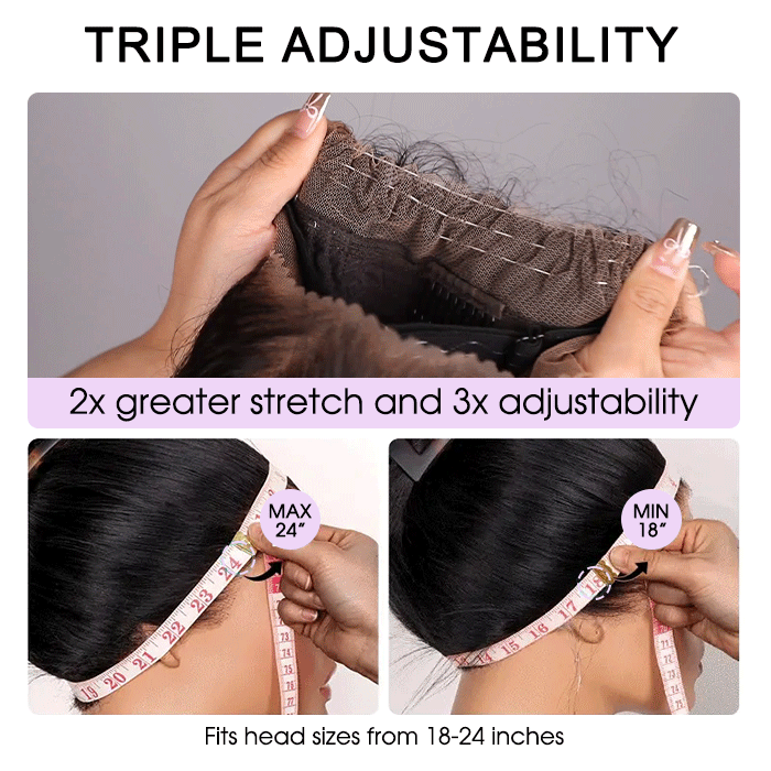 #4/27 Brown Highlights Straight Invisi Strap Snug Fit 360 Pre-Everything Glueless Lace Frontal Wig Alexwigs