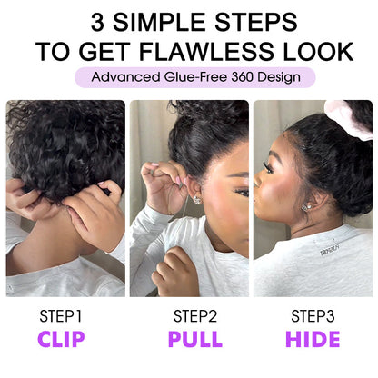 #4/27 Brown Highlights Straight Invisi Strap Snug Fit 360 Pre-Everything Glueless Lace Frontal Wig Alexwigs