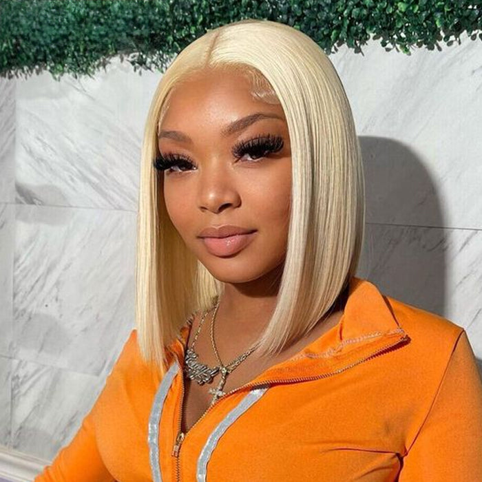 2 Wigs Set | Curly Hair 13x4 HD Lace Frontal Wig & #613 Blonde 5x5 HD Lace Bob Wig Alexwigs