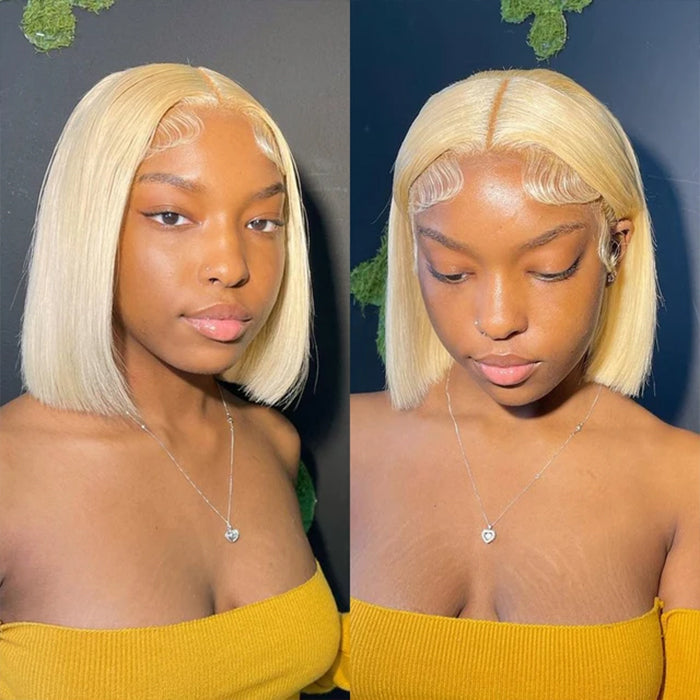 2 Wigs Set | Curly Hair 13x4 HD Lace Frontal Wig & #613 Blonde 5x5 HD Lace Bob Wig Alexwigs