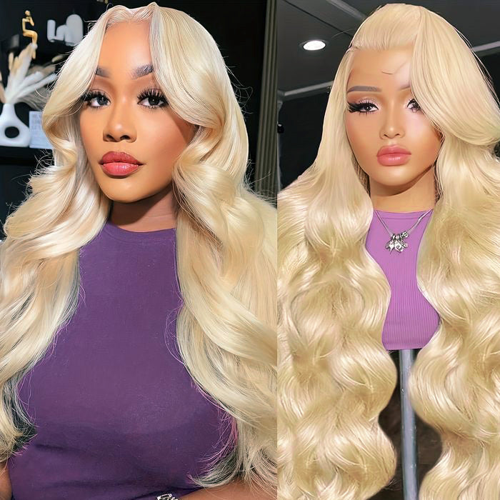 #613 Blonde Wig Glueless 5x5 HD Lace Closure Wig Blonde Human Hair Wigs 220% Density Alexwigs
