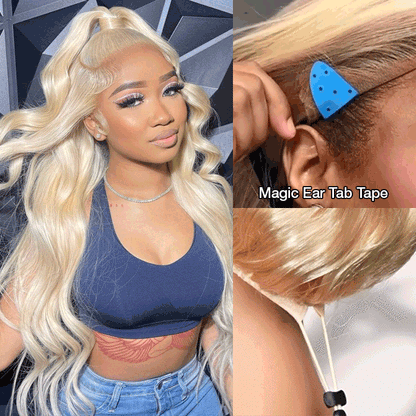 #613 Blonde Body Wave Pull Go Drawstring 13x6 Full Lace Front Glueless Wig Alexwigs