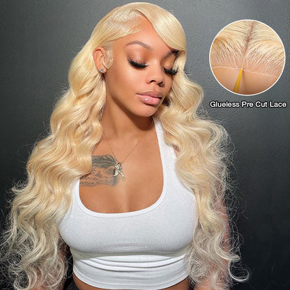 #613 Blonde Body Wave Pull Go Drawstring 13x6 Full Lace Front Glueless Wig Alexwigs