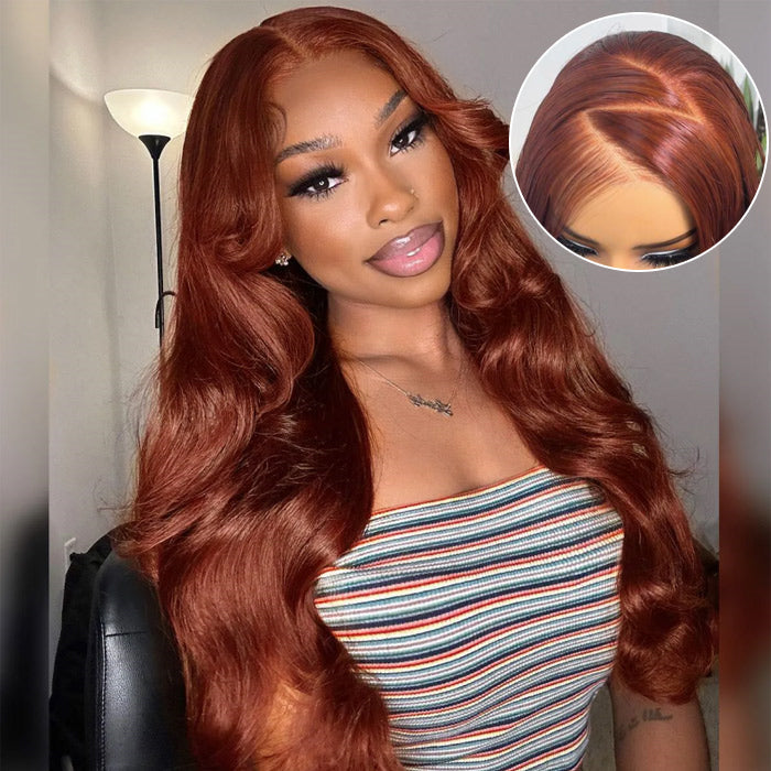 #33 Reddish Brown Color 8*5 Pre Cut HD Lace Closure Wigs Ready & Go Glueless Wig Beginner Friendly Alexwigs