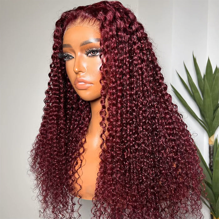13x6 HD Lace Front Wig Human Hair Wigs 99J Burgundy Pre-Plucked Remy Human Hair Deep Part Wigs Alexwigs