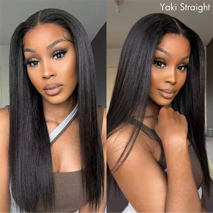 13x4 Lace Frontal Yaki Straight Pre Cut & Pre-Plucked Real Ear To Ear Pre-All Glueless Wig Alexwigs