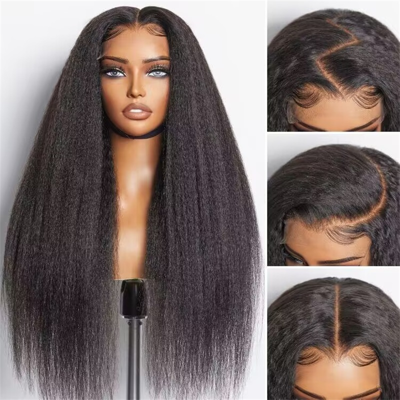 13x4 Lace Frontal Yaki Straight Pre Cut & Pre-Plucked Real Ear To Ear Pre-All Glueless Wig Alexwigs