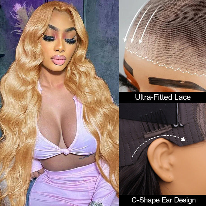 #27 Honey Blonde Straight/Body Wave Upgrade 8x5 Pre Cut HD Lace Ready & Go Glueless Human Hair Wigs Alexwigs