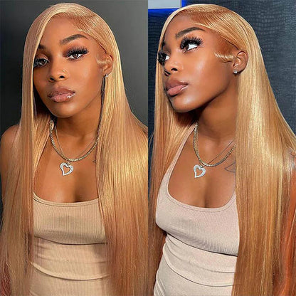 #27 Honey Blonde Straight/Body Wave Upgrade 8x5 Pre Cut HD Lace Ready & Go Glueless Human Hair Wigs Alexwigs