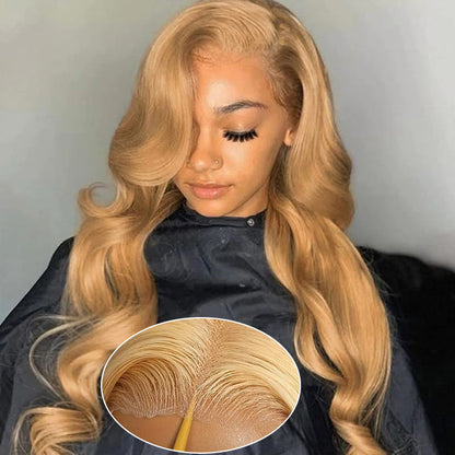 #27 Honey Blonde Straight/Body Wave Upgrade 8x5 Pre Cut HD Lace Ready & Go Glueless Human Hair Wigs Alexwigs