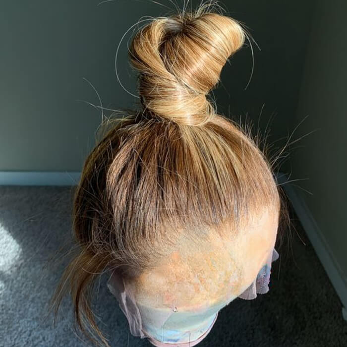 #4/27 Brown Highlights Straight Invisi Strap Snug Fit 360 Pre-Everything Glueless Lace Frontal Wig Alexwigs