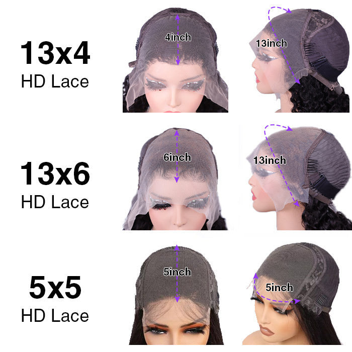 #99J Burgundy Layered Cut Straight Wigs 13x4 HD Lace Frontal Human Hair Wigs Alexwigs