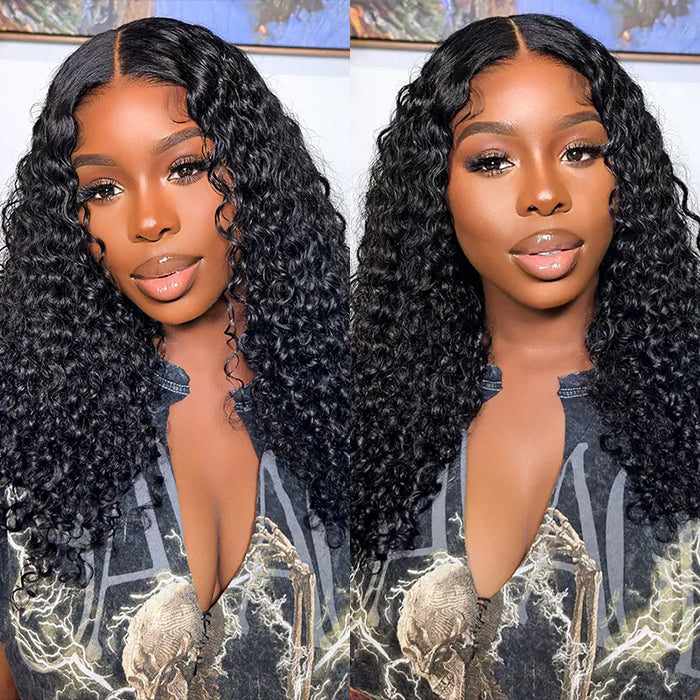 2 Wigs Set | Curly Hair 13x4 HD Lace Frontal Wig & #613 Blonde 5x5 HD Lace Bob Wig Alexwigs