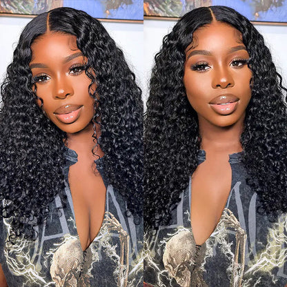 2 Wigs Set | Curly Hair 13x4 HD Lace Frontal Wig & #613 Blonde 5x5 HD Lace Bob Wig Alexwigs