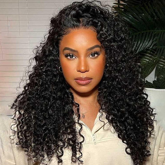 2 Wigs Set | Curly Hair 13x4 HD Lace Frontal Wig & #613 Blonde 5x5 HD Lace Bob Wig Alexwigs