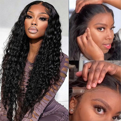 13x6 Pre-All Glueless Lace Frontal Wig Pre Cut Ear to Ear Lace Glueless Deep Wave Wigs Alexwigs